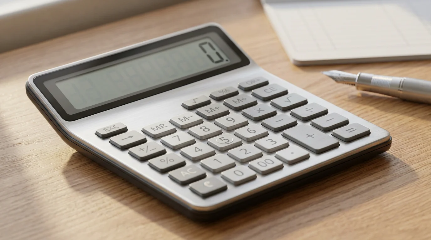 Close-up macro photo of a calculator showing zero, symbolizing no state income tax.